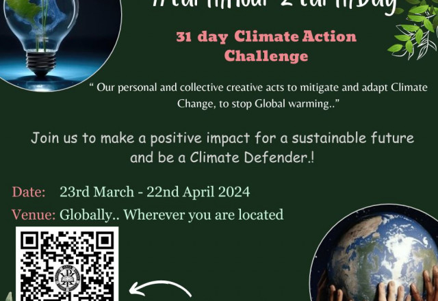 [알림] 아시아태평양YMCA, 31 일 기후행동 EarthHour2EarthDay 캠페인